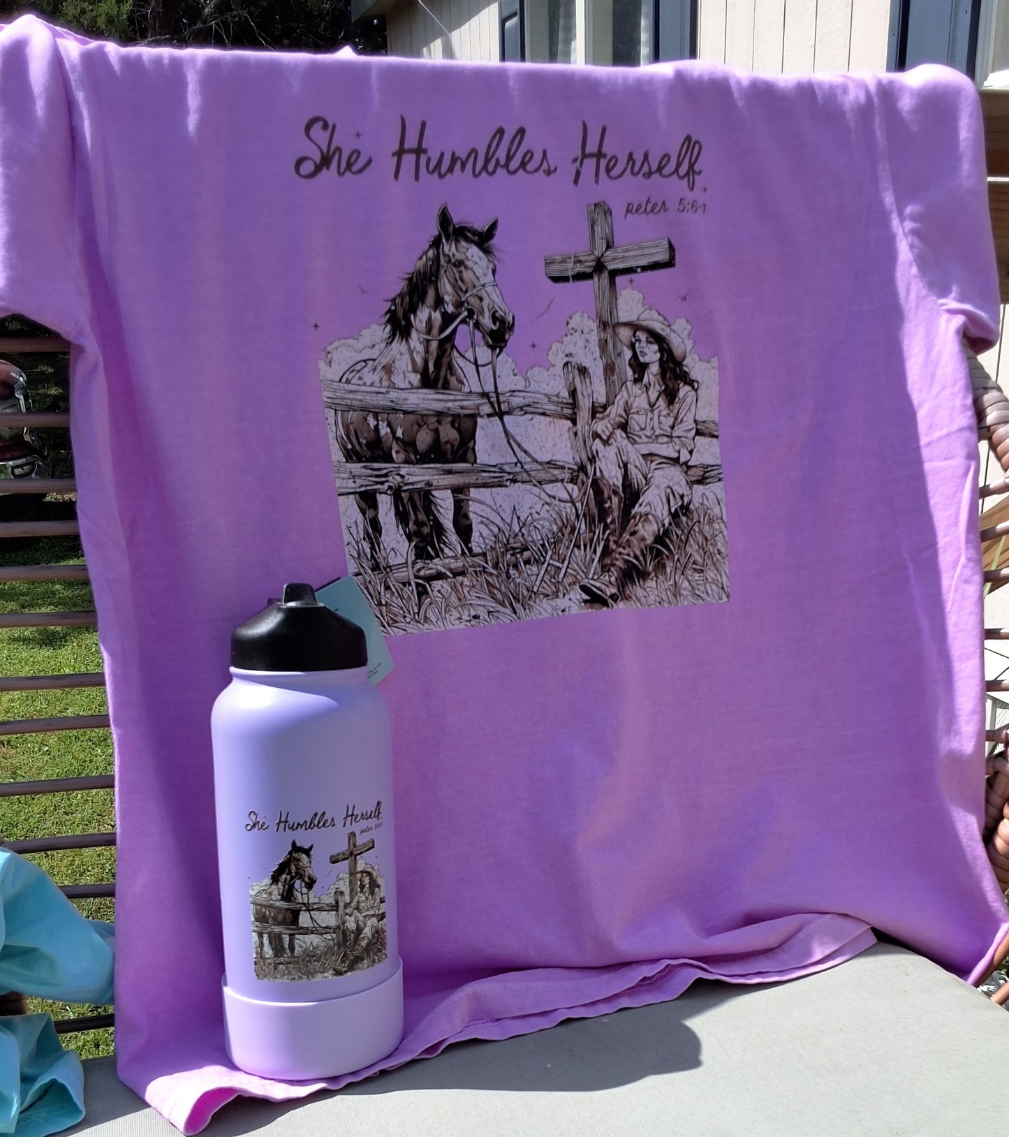 T shirt and water bottle